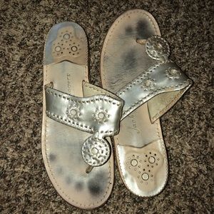 Jack Rogers platinum sandals